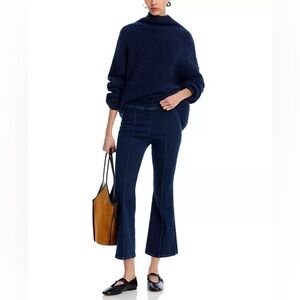 NWT FRAME Jetset High Rise Crop Mini Boot Pin Jeans in Keller Dark Wash 💙